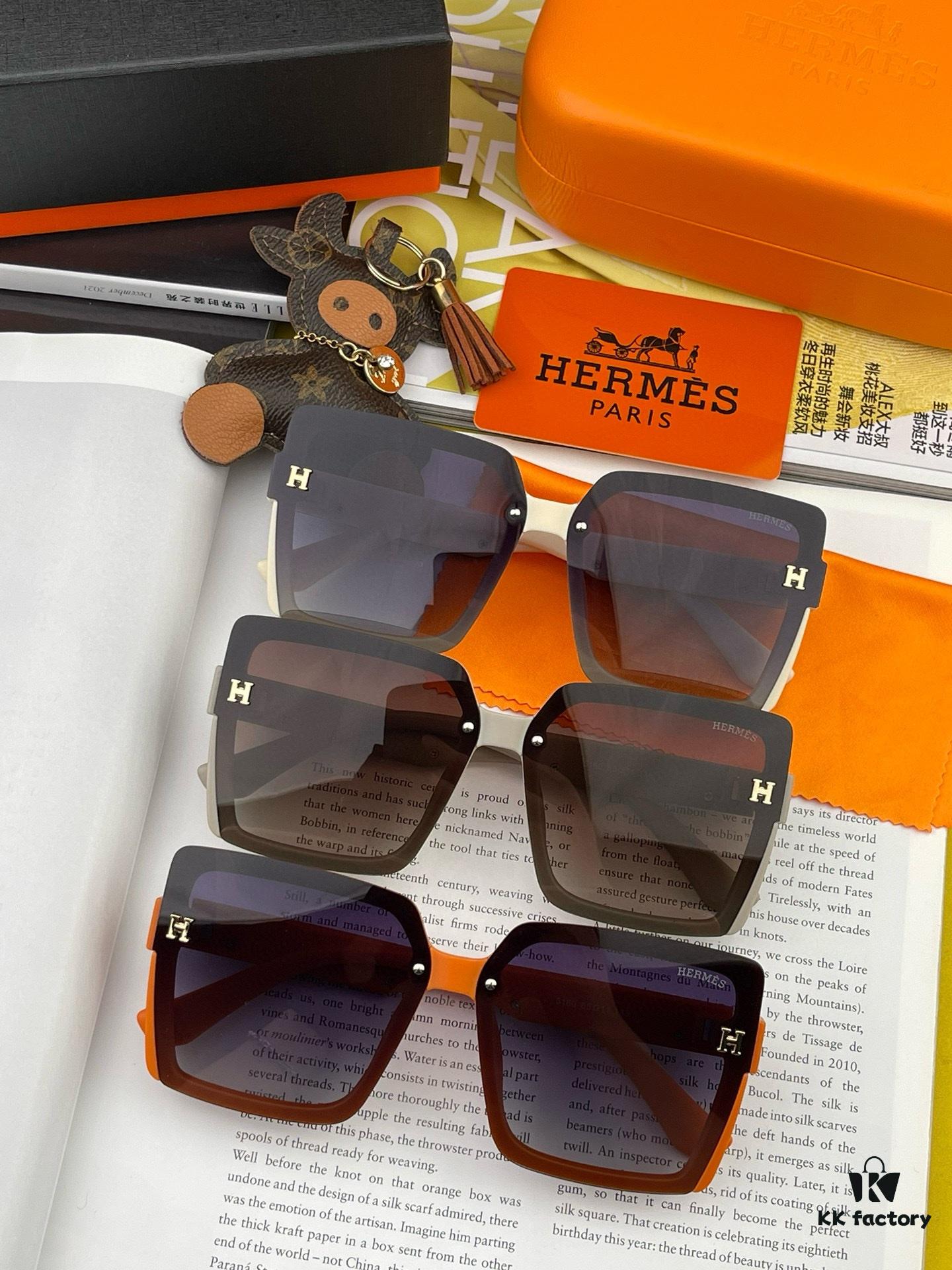 6931aedaccd8ab3d7afa2ea8 HERMES 2024 Spring New Arrival Original Release Famous Internet Sensation Ultra-Hot Selling Luxury Square Sunglasses Classic Integrated Frame Design High-End Quality Authentic Brand Premium Sunglasses Model: H1245
