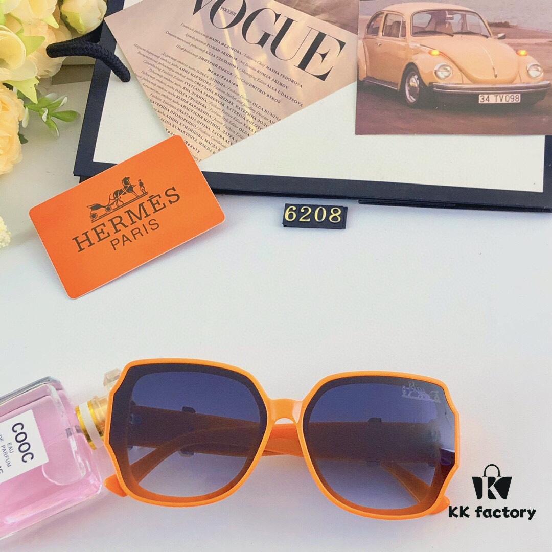 6931aedaccd8ab3d7afa2eae Hermes 2024 New Popular Large Oval Square Round Frame Slimming, Fashionable European and American Style Sunglasses