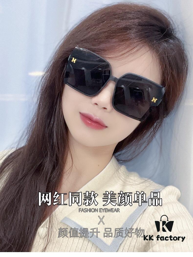 6931aedaccd8ab3d7afa2eb2 Hermes Summer New Arrival Fashion Gradient H-Logo Oversized Sunglasses for Women, Trendy UV-Protective Sunglasses for Driving and Streetwear