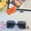 6931aedbccd8ab3d7afa2ec2 Hermes New Large-Frame Sunglasses, Frameless Fashion UV Protection Sunglasses, Slimming and Face-Framing, Stylish and Elegant