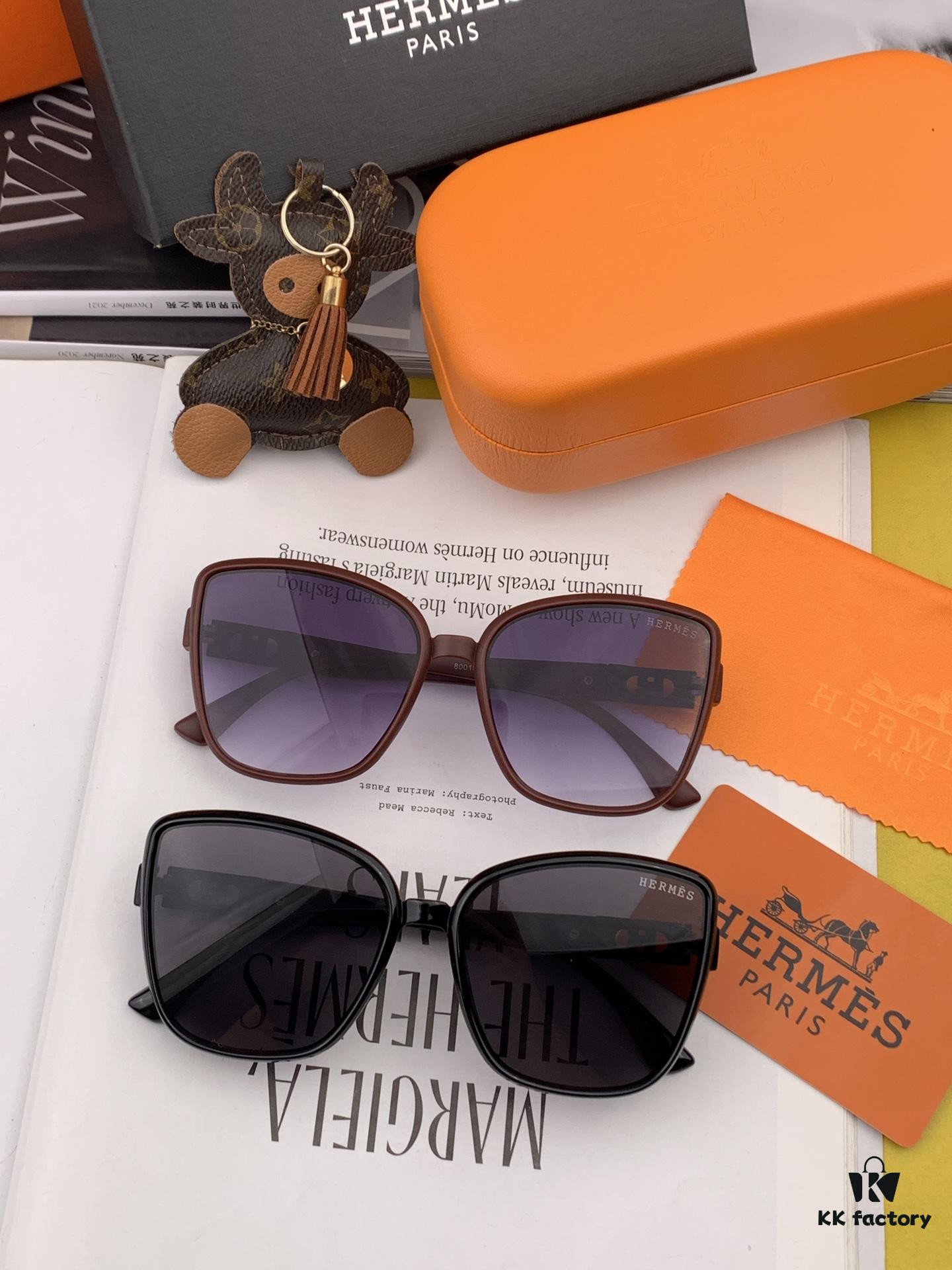 6931aedcccd8ab3d7afa2ecc HERMES Hermès 2024 Spring New Arrival Original Shipment Popular Luxury Fashion Square Sunglasses Model H98001