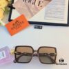 6931aedfccd8ab3d7afa2eed Hermes 2024 New Arrival Women's Fashion Oversized Cutout Sunglasses, Nylon Half-Rim UV Protection Shades