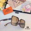 6931aedfccd8ab3d7afa2ef0 Hermes 2024 New Arrival Women's Fashion Oversized Cutout Sunglasses, Nylon Half-Rim UV Protection Shades