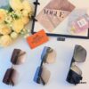 6931aeecccd8ab3d7afa2fb8 Hermes 2024 New Square Frameless Cut-Out Sunglasses for Women, Retro Fashion Lightweight Luxury Letter Design High-End UV Protection Sun Glasses
