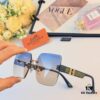6931aeecccd8ab3d7afa2fbc Hermes 2024 New Square Frameless Cut-Out Sunglasses for Women, Retro Fashion Lightweight Luxury Letter Design High-End UV Protection Sun Glasses