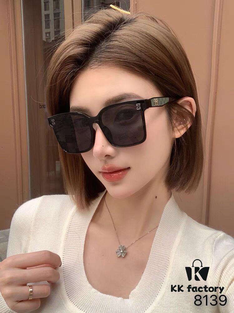 6931aef0ccd8ab3d7afa2ff6 Hermes 2024 New Arrival Women's Square Frame Korean Style Sunglasses, Stylish UV-Protective Glasses for Round Faces