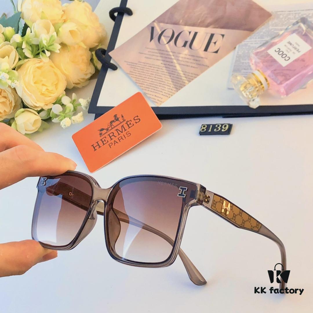 6931aef1ccd8ab3d7afa2ffa Hermes 2024 New Arrival Women's Square Frame Korean Style Sunglasses, Stylish UV-Protective Glasses for Round Faces