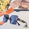 6931aef5ccd8ab3d7afa3037 Hermes 2024 New Square Frameless Cut-Out Sunglasses for Women, Retro Fashion Lightweight Luxury Letter Design High-End UV Protection Sun Glasses