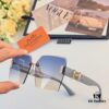 6931aef5ccd8ab3d7afa3039 Hermes 2024 New Square Frameless Cut-Out Sunglasses for Women, Retro Fashion Lightweight Luxury Letter Design High-End UV Protection Sun Glasses