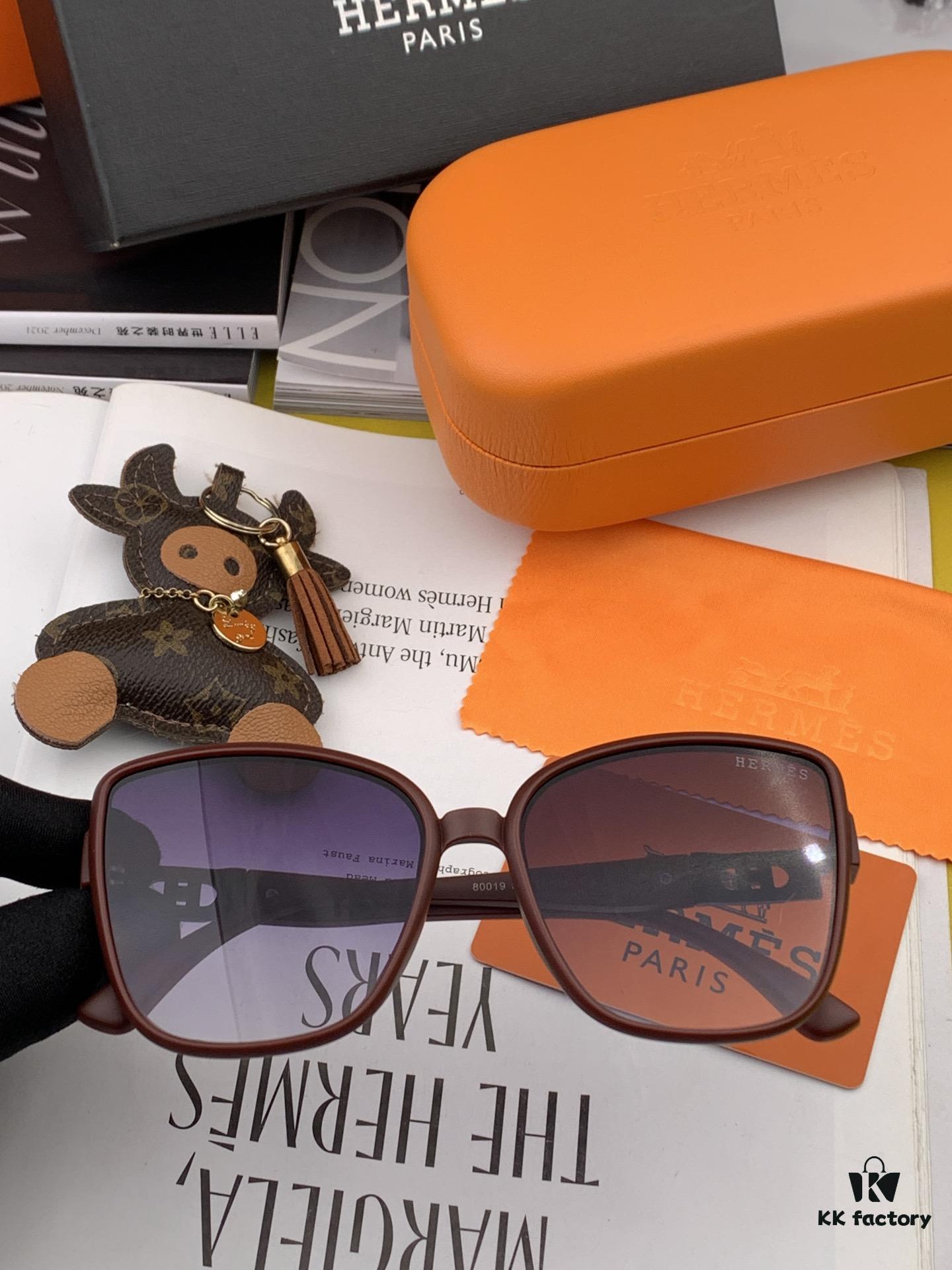 6931af0bccd8ab3d7afa316a HERMES 2024 Spring New Arrival Original Shipment Popular Luxury Square Sunglasses Model H98001
