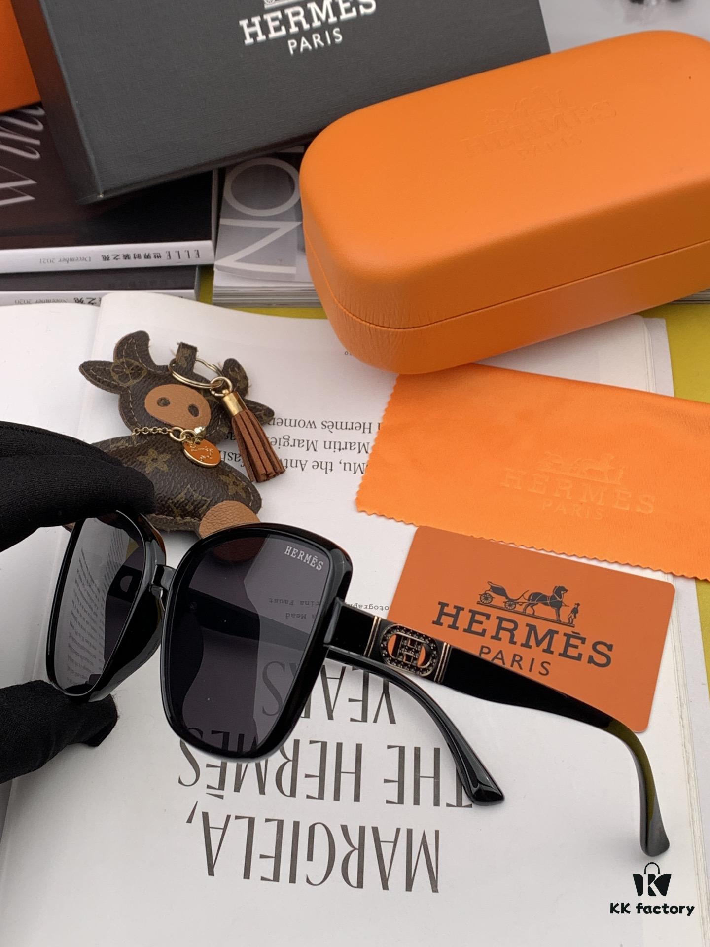 6931af0bccd8ab3d7afa316b HERMES 2024 Spring New Arrival Original Shipment Popular Luxury Square Sunglasses Model H98001