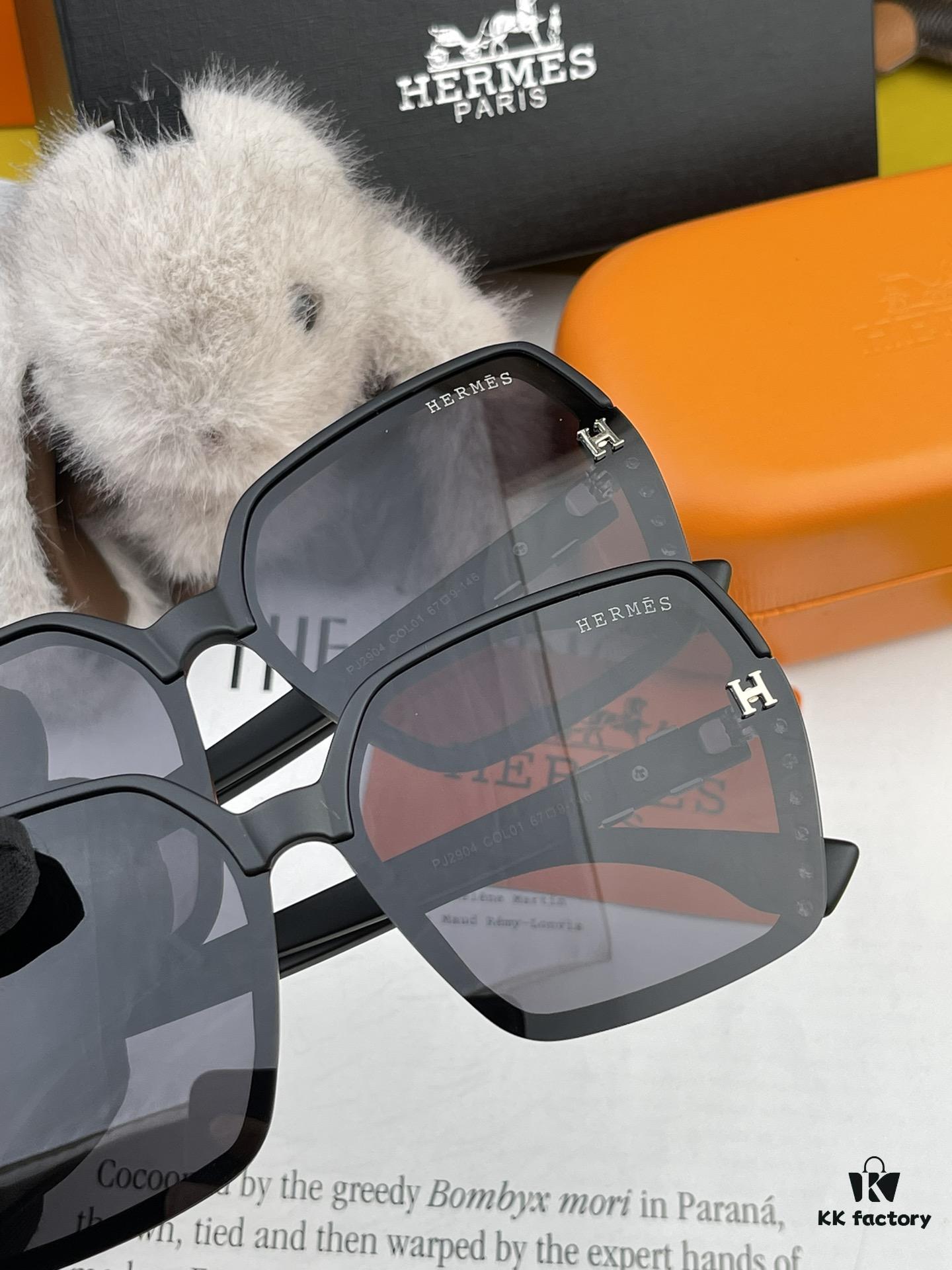 6931af0cccd8ab3d7afa3176 HERMES H4290 TR Polarized Sunglasses - Luxury Square Frame Designer Shades