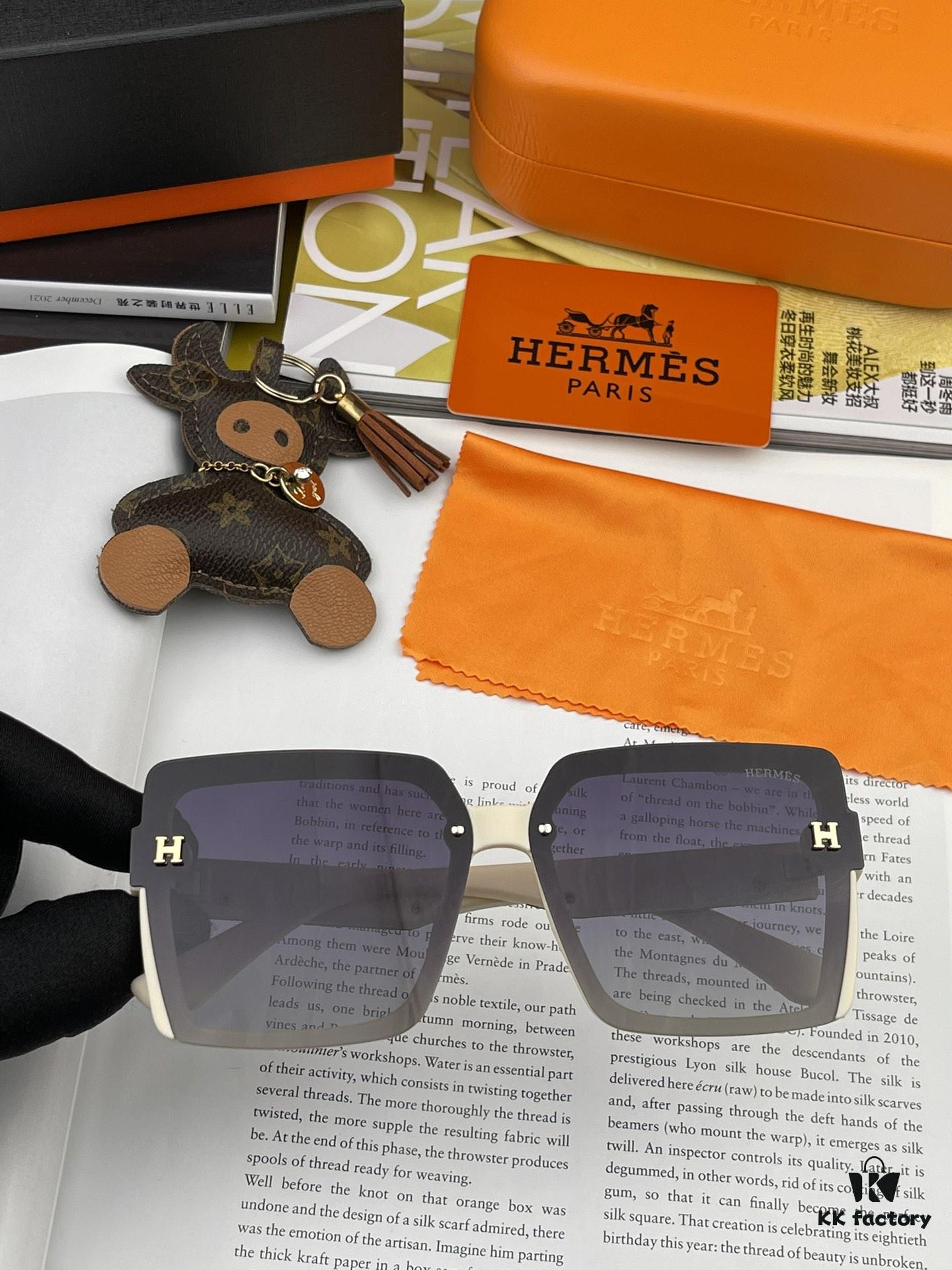 6931af0fccd8ab3d7afa31a9 HERMES 2024 Spring New Arrival Original Luxury Square Sunglasses H1245