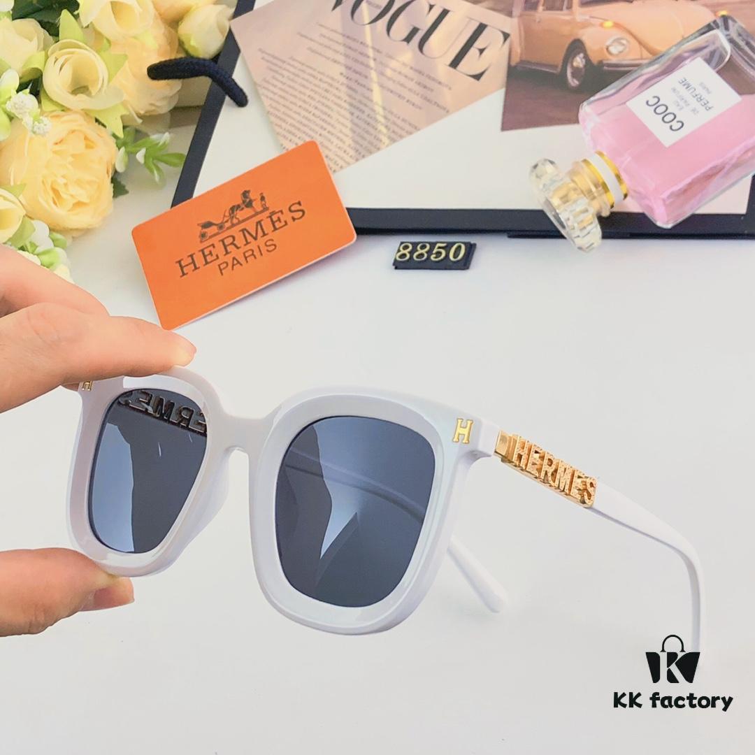 6931af12ccd8ab3d7afa31cd Hermes Fashion Sunglasses New Arrival Metal Temples High-Quality Slimming Sunglasses with H Logo, Street Snap Influencer Glasses