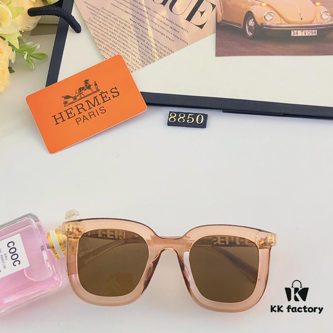 6931af12ccd8ab3d7afa31cf Hermes Fashion Sunglasses New Arrival Metal Temples High-Quality Slimming Sunglasses with H Logo, Street Snap Influencer Glasses