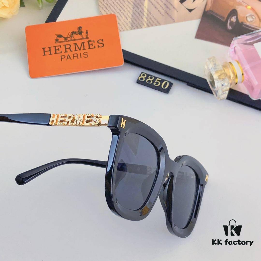 6931af12ccd8ab3d7afa31d2 Hermes Fashion Sunglasses New Arrival Metal Temples High-Quality Slimming Sunglasses with H Logo, Street Snap Influencer Glasses