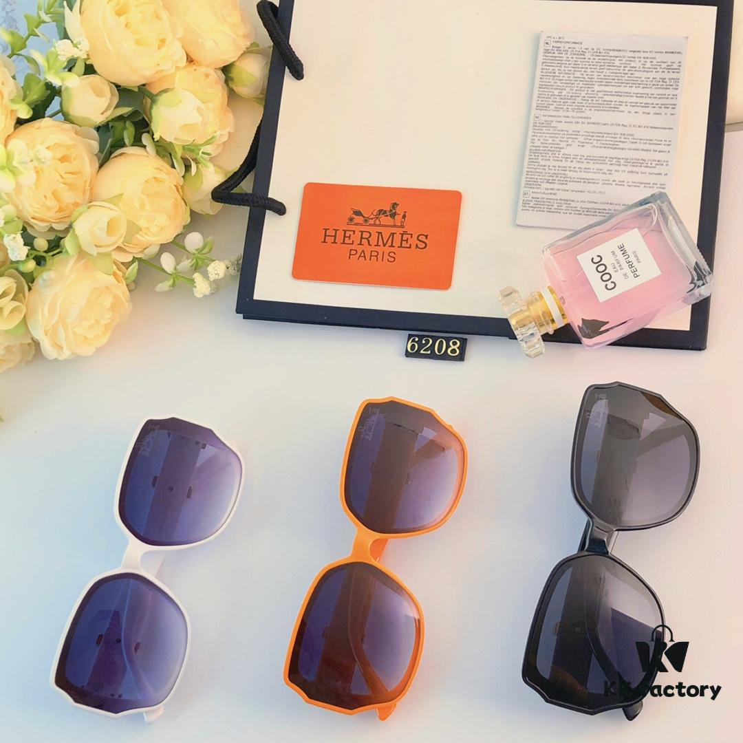 6931af15ccd8ab3d7afa31f7 Hermes Vintage Square Sunglasses for Women, Fashionable and Elegant Round-Face Flattering UV Protection Sunglasses, New Stylish and Versatile Sun Glasses