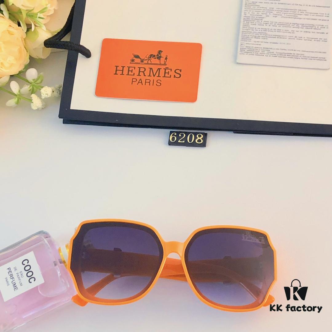 6931af15ccd8ab3d7afa31fe Hermes Vintage Square Sunglasses for Women, Fashionable and Elegant Round-Face Flattering UV Protection Sunglasses, New Stylish and Versatile Sun Glasses