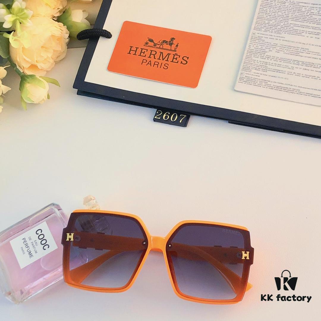 6931af1cccd8ab3d7afa325a Hermes New Arrival Sunglasses UV Protection Oversized Women's Sun Glasses European and American Style Cross-border Fashion Trendy Shades