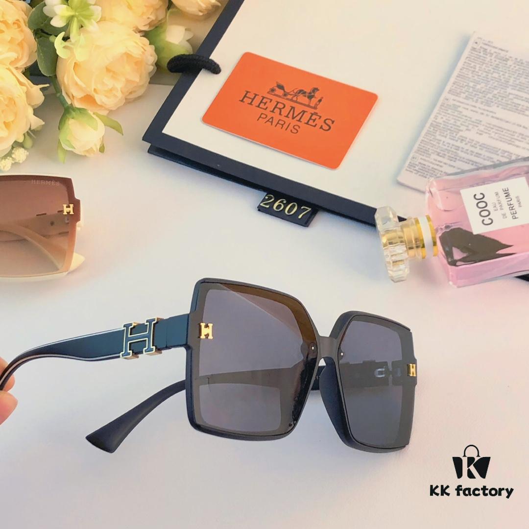6931af1cccd8ab3d7afa325c Hermes New Arrival Sunglasses UV Protection Oversized Women's Sun Glasses European and American Style Cross-border Fashion Trendy Shades