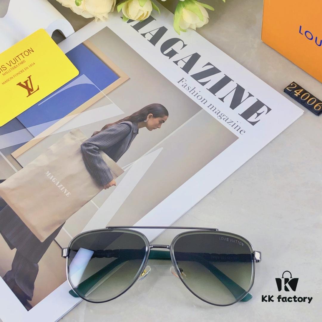 6931af42ccd8ab3d7afa346a Louis Vuitton Unisex Retro Pilot Sunglasses, Stylish Sun Protection Glasses for Couples, Fashionable Vintage Look for Street Photography, Travel and Outdoor Use