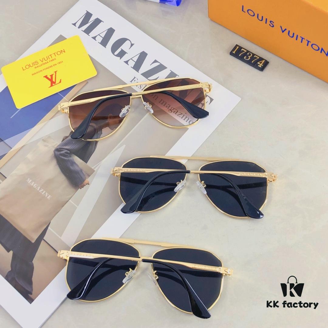6931af43ccd8ab3d7afa3479 Louis Vuitton Korean-Style Double-Bridge Round Aviator Sunglasses for Men and Women, Fashionable UV-Protective Driving and Outdoor Sun Glasses