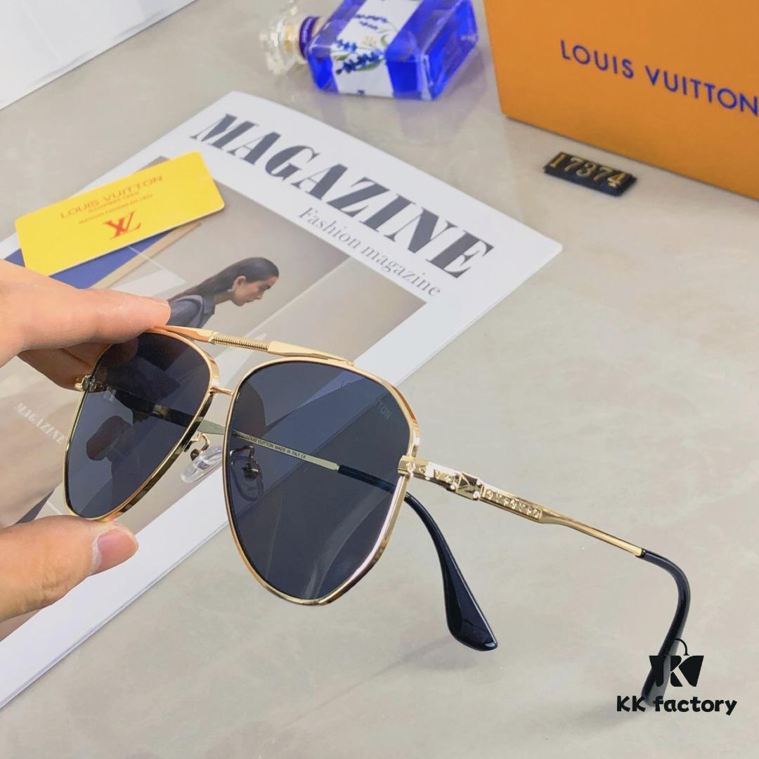 6931af43ccd8ab3d7afa347b Louis Vuitton Korean-Style Double-Bridge Round Aviator Sunglasses for Men and Women, Fashionable UV-Protective Driving and Outdoor Sun Glasses