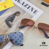 6931af43ccd8ab3d7afa3480 Louis Vuitton Korean-Style Double-Bridge Round Aviator Sunglasses for Men and Women, Fashionable UV-Protective Driving and Outdoor Sun Glasses