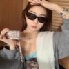 6931af43ccd8ab3d7afa3481 Louis Vuitton Vintage-Inspired Transparent Brown Square Sunglasses, Trendy Round-Face Slimming Design, Influencer Favorite on Xiaohongshu, Stylish Oversized Eyewear