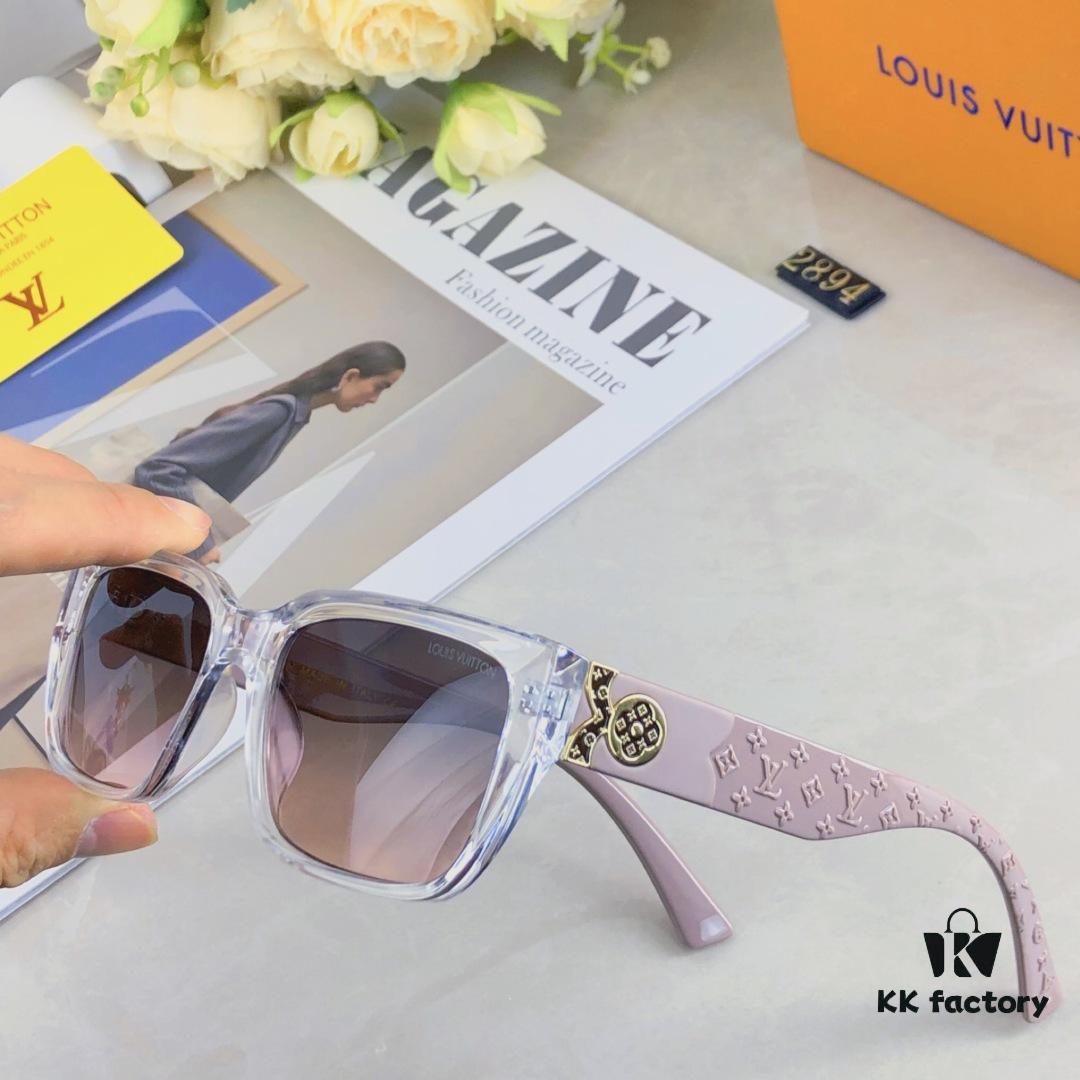 6931af44ccd8ab3d7afa3485 Louis Vuitton Vintage-Inspired Transparent Brown Square Sunglasses, Trendy Round-Face Slimming Design, Influencer Favorite on Xiaohongshu, Stylish Oversized Eyewear