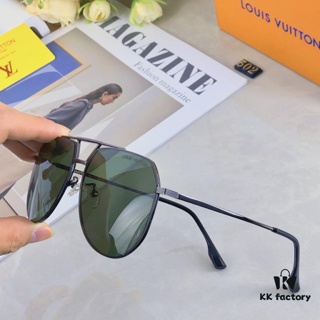 6931af48ccd8ab3d7afa34c5 Louis Vuitton New Arrival Nylon Fashion Double-Bridge Sunglasses Pilot Polarized Sunglasses for Men Outdoor Fishing Frog Eye Glasses