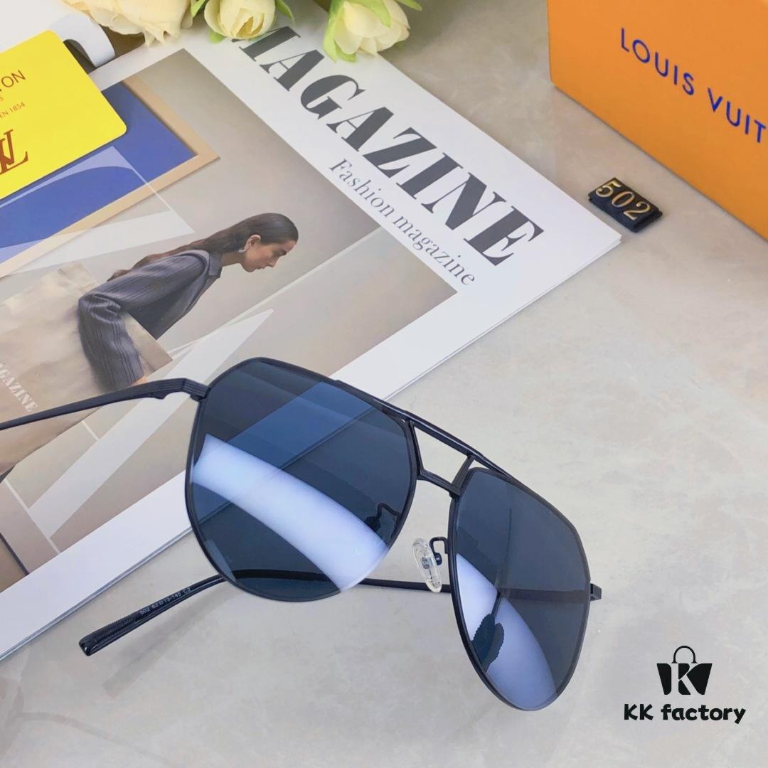 6931af48ccd8ab3d7afa34c8 Louis Vuitton New Arrival Nylon Fashion Double-Bridge Sunglasses Pilot Polarized Sunglasses for Men Outdoor Fishing Frog Eye Glasses