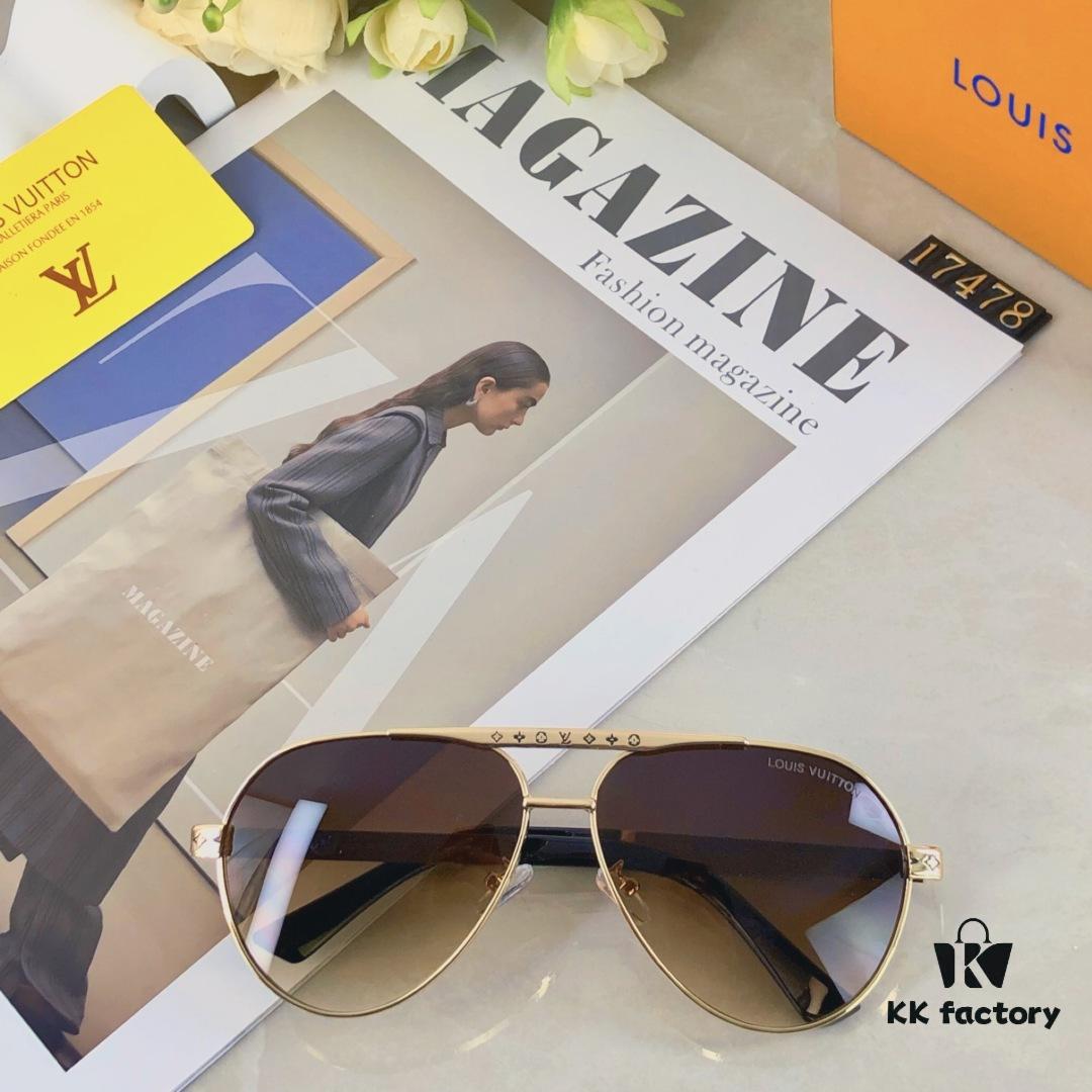 6931af48ccd8ab3d7afa34cd Louis Vuitton Fashion Dual-Bridge Business Pilot Aviator Sunglasses Outdoor Sports Driving Shades