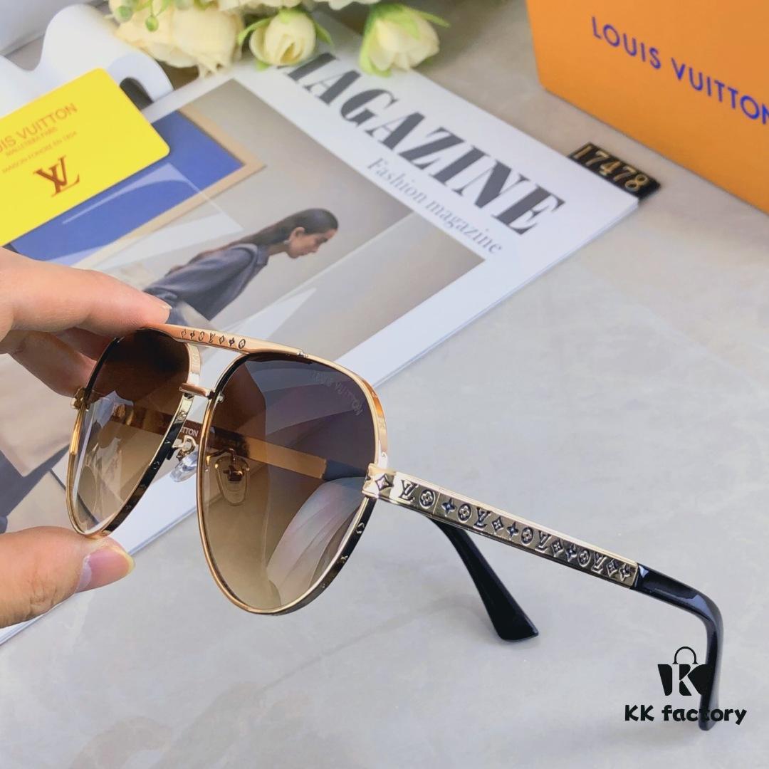 6931af49ccd8ab3d7afa34ce Louis Vuitton Fashion Dual-Bridge Business Pilot Aviator Sunglasses Outdoor Sports Driving Shades