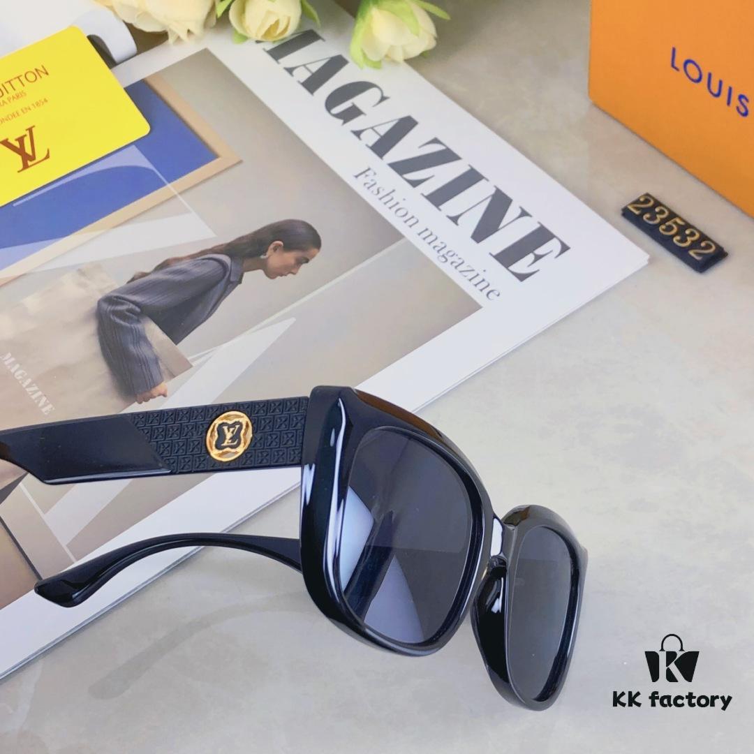 6931af49ccd8ab3d7afa34da Louis Vuitton 2025 New Retro Cat-Eye Sunglasses for Women, Korean INS Style High-End Fashion Sun Glasses for Photo Poses, Driving and Trendy Look