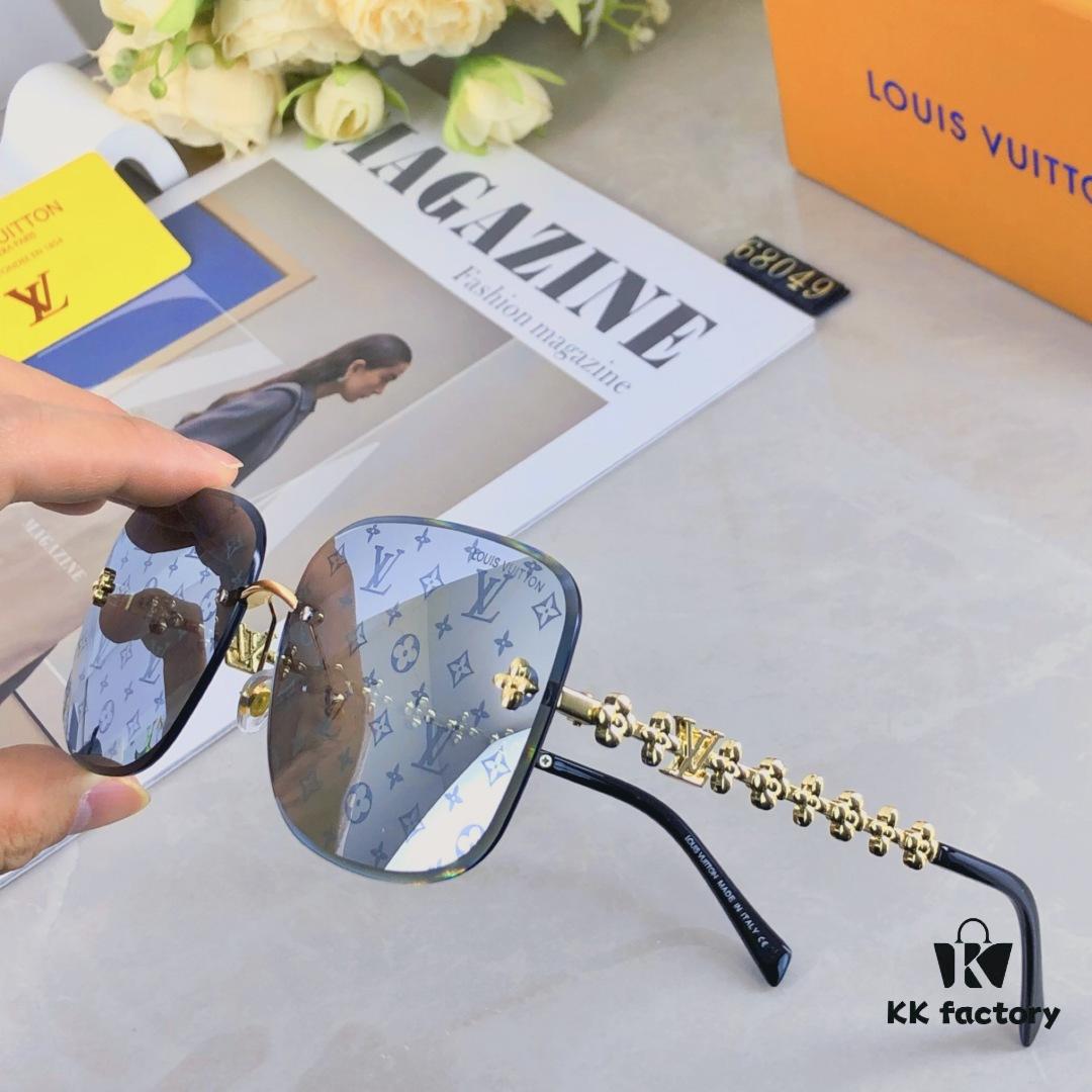 6931af4accd8ab3d7afa34de Louis Vuitton New Arrival 2025 Unframed Sunglasses Metal Four-Leaf Clover Women's Sunglasses Fashion Trendy Eyewear
