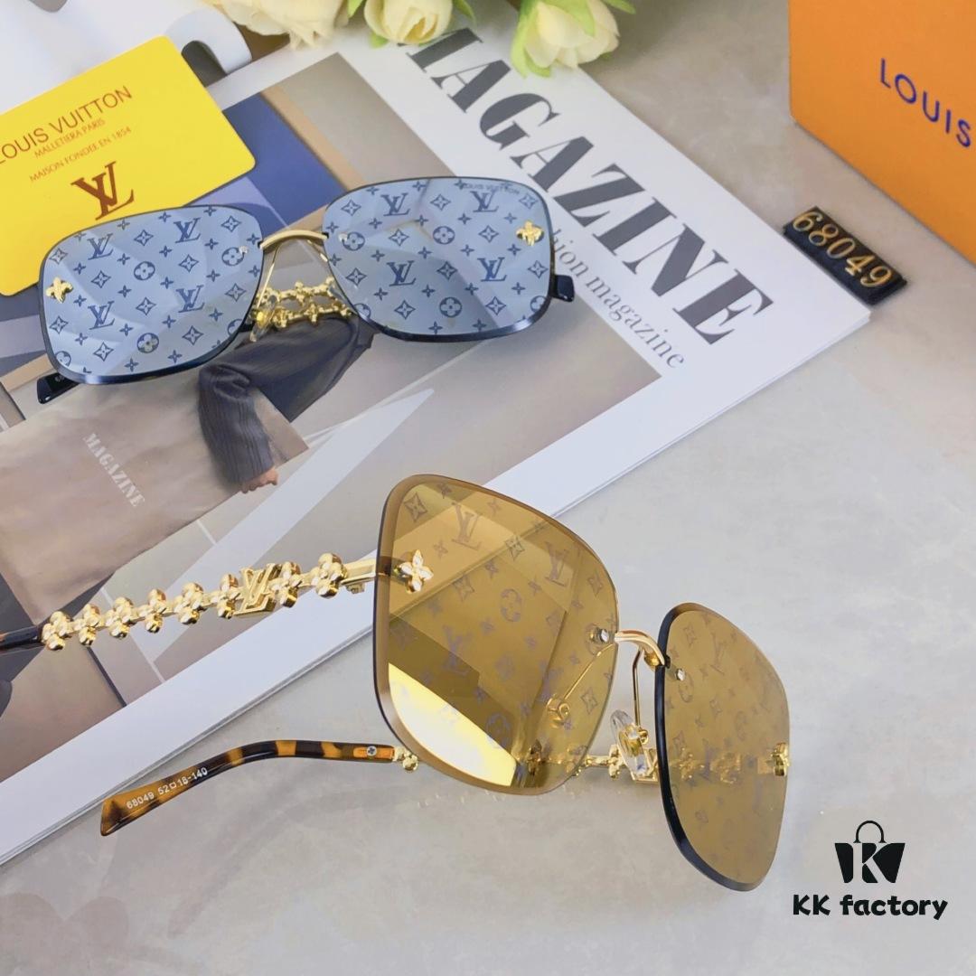 6931af4accd8ab3d7afa34e3 Louis Vuitton New Arrival 2025 Unframed Sunglasses Metal Four-Leaf Clover Women's Sunglasses Fashion Trendy Eyewear