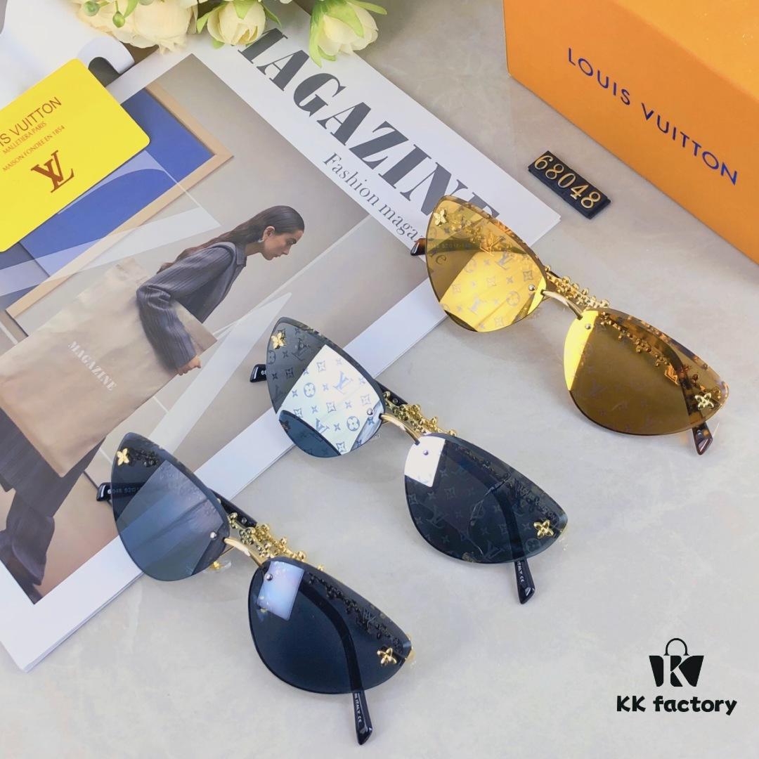 6931af4accd8ab3d7afa34e4 Louis Vuitton 2025 Luxury Women's Frameless Slimming Versatile Sunglasses, Clover Street Style Sun Glasses Featured on Xiaohongshu