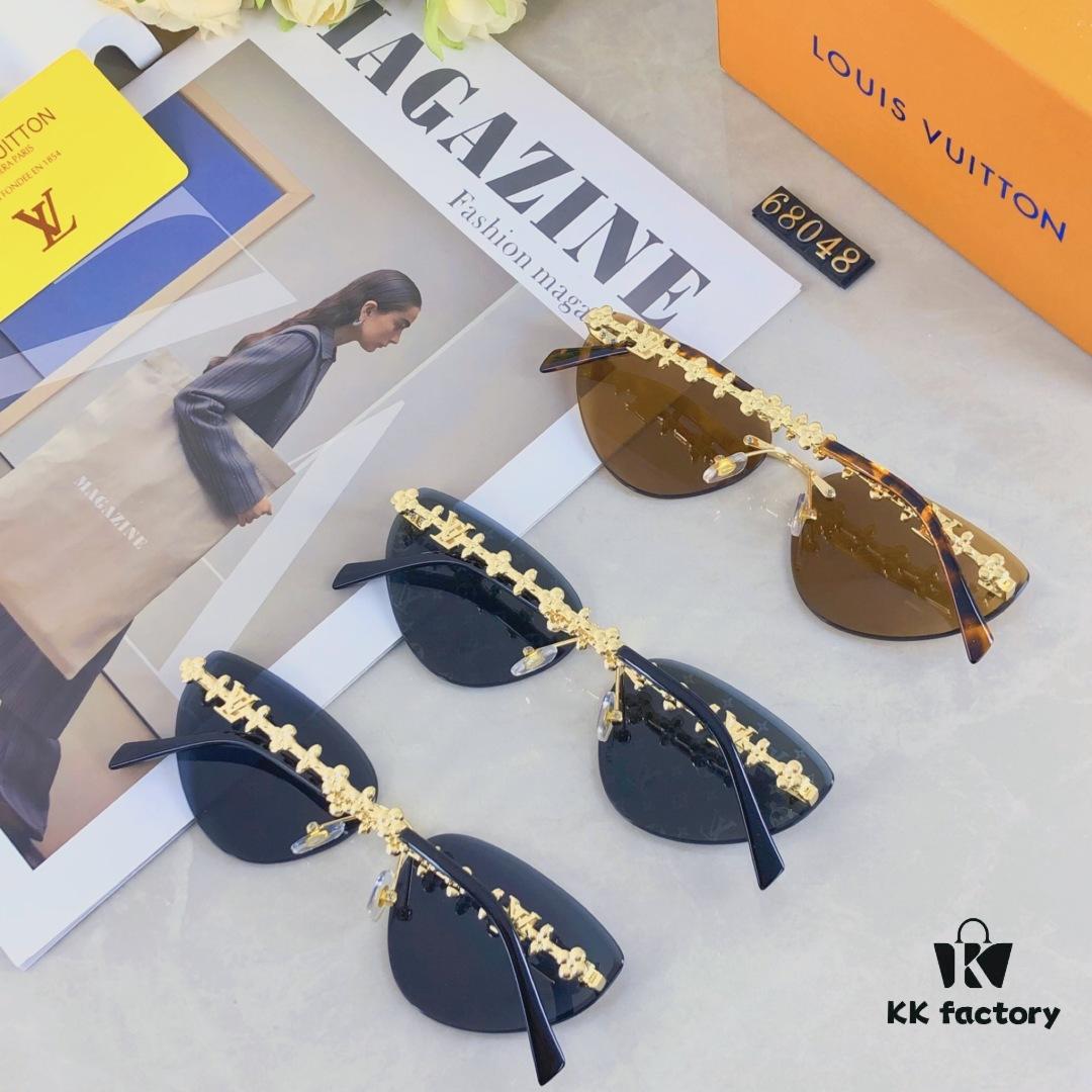 6931af4accd8ab3d7afa34e5 Louis Vuitton 2025 Luxury Women's Frameless Slimming Versatile Sunglasses, Clover Street Style Sun Glasses Featured on Xiaohongshu