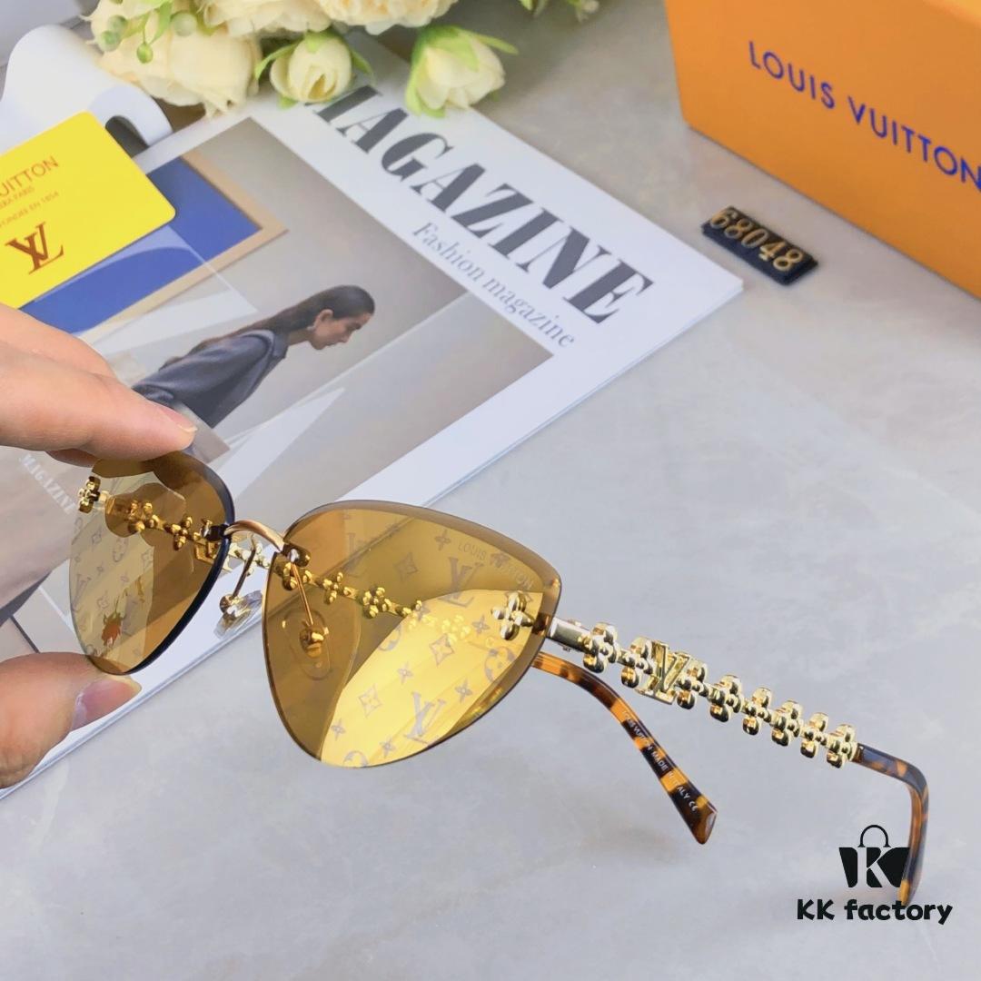 6931af4accd8ab3d7afa34e6 Louis Vuitton 2025 Luxury Women's Frameless Slimming Versatile Sunglasses, Clover Street Style Sun Glasses Featured on Xiaohongshu