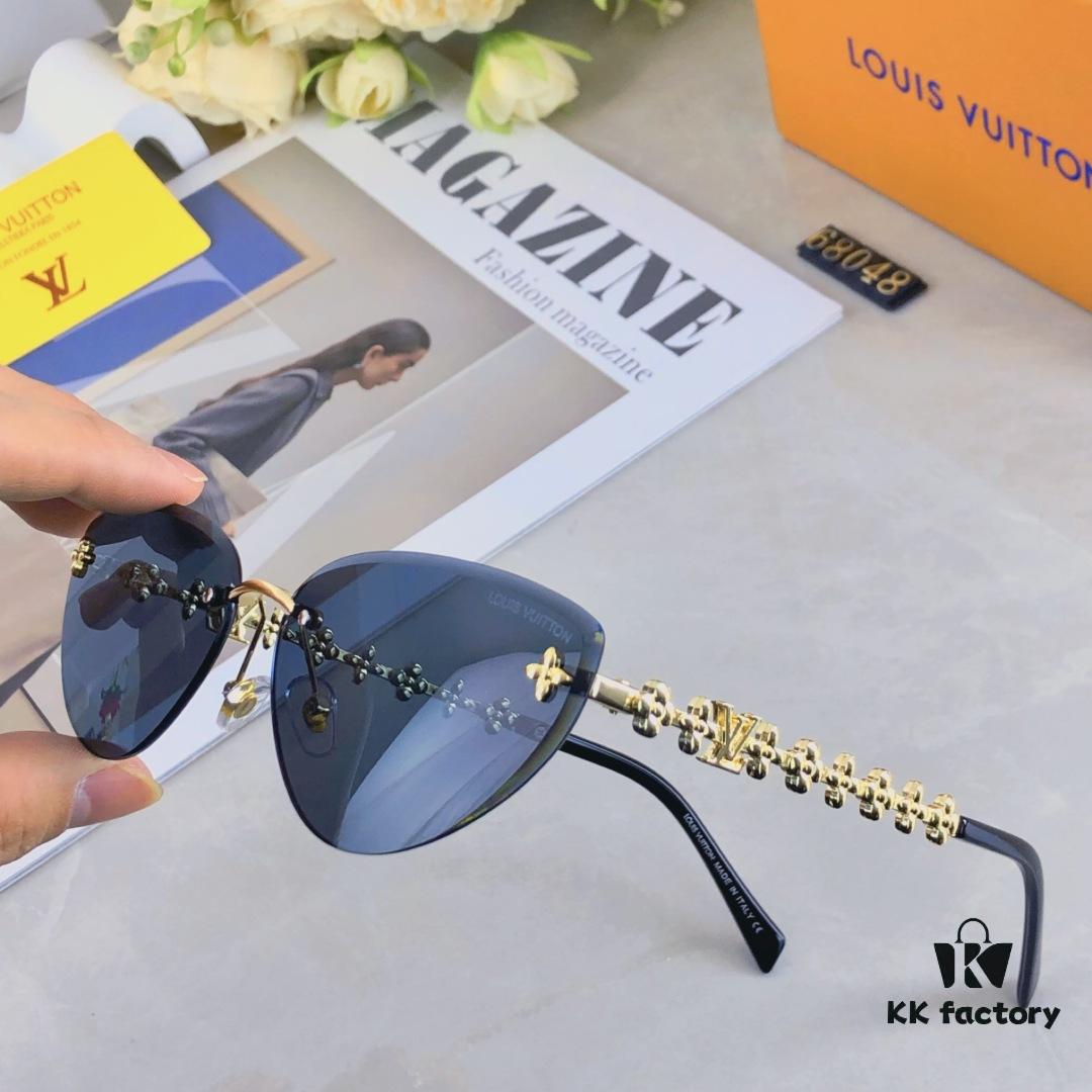 6931af4accd8ab3d7afa34e8 Louis Vuitton 2025 Luxury Women's Frameless Slimming Versatile Sunglasses, Clover Street Style Sun Glasses Featured on Xiaohongshu