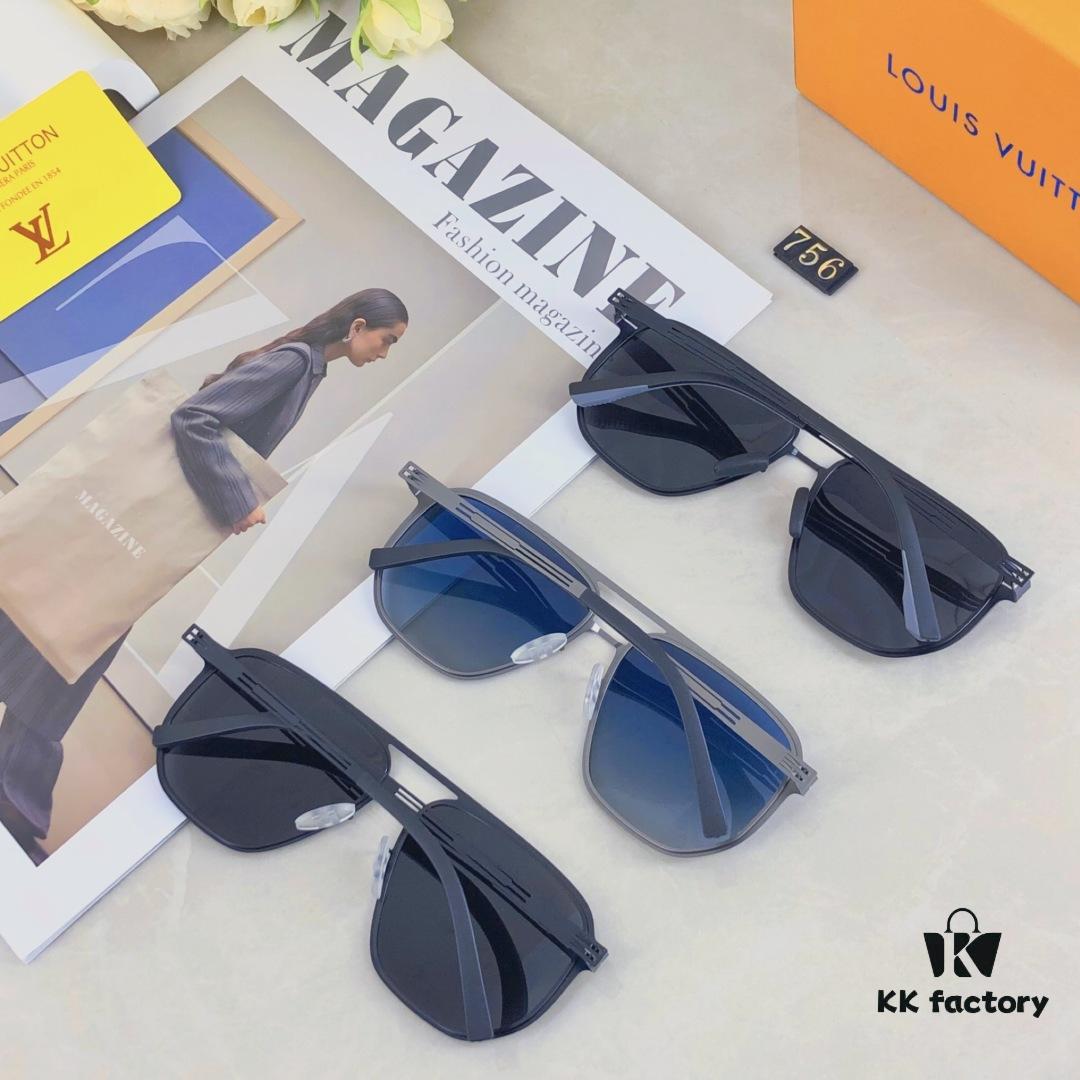 6931af4bccd8ab3d7afa34ee Louis Vuitton 2025 New Arrival TR Double Bridge Men's Sunglasses, Trendy Polarized Fashion Streetwear Shades