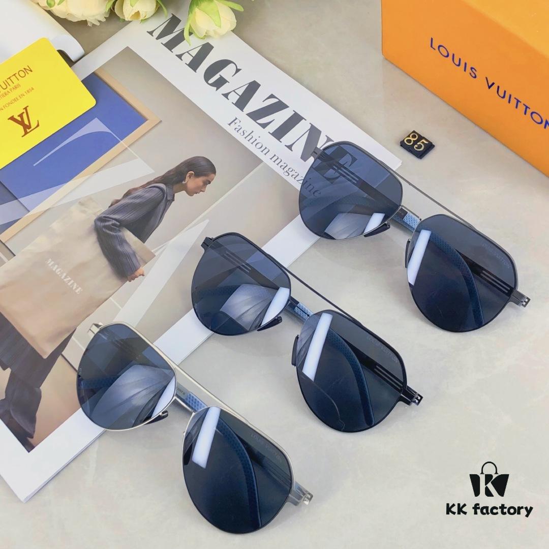 6931af4bccd8ab3d7afa34f6 Louis Vuitton Summer New Arrival Polarized Sunglasses for Men, European and American Style Double-Bridge Pilot Nylon Outdoor Fishing Frog Eye Sunglasses
