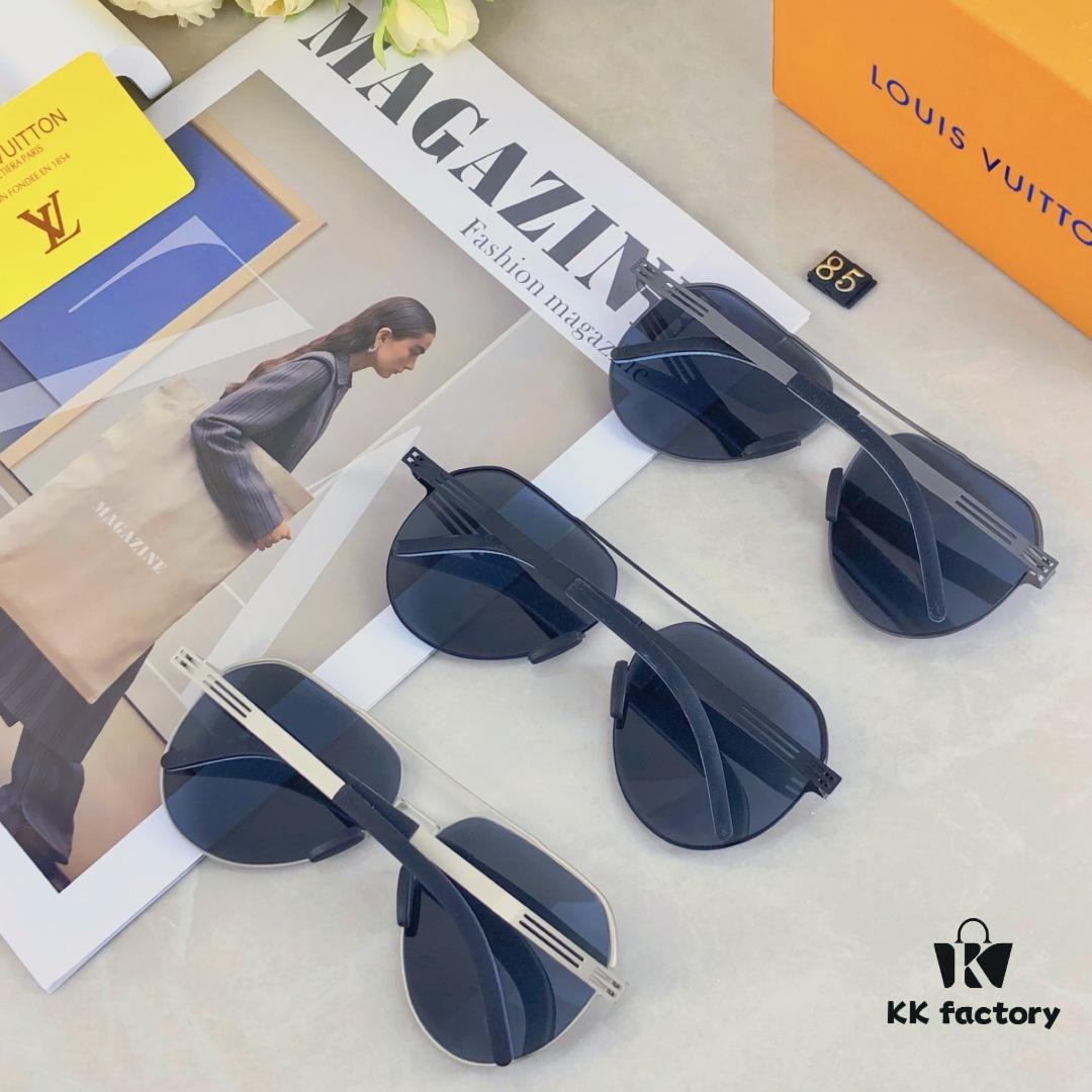 6931af4bccd8ab3d7afa34f7 Louis Vuitton Summer New Arrival Polarized Sunglasses for Men, European and American Style Double-Bridge Pilot Nylon Outdoor Fishing Frog Eye Sunglasses