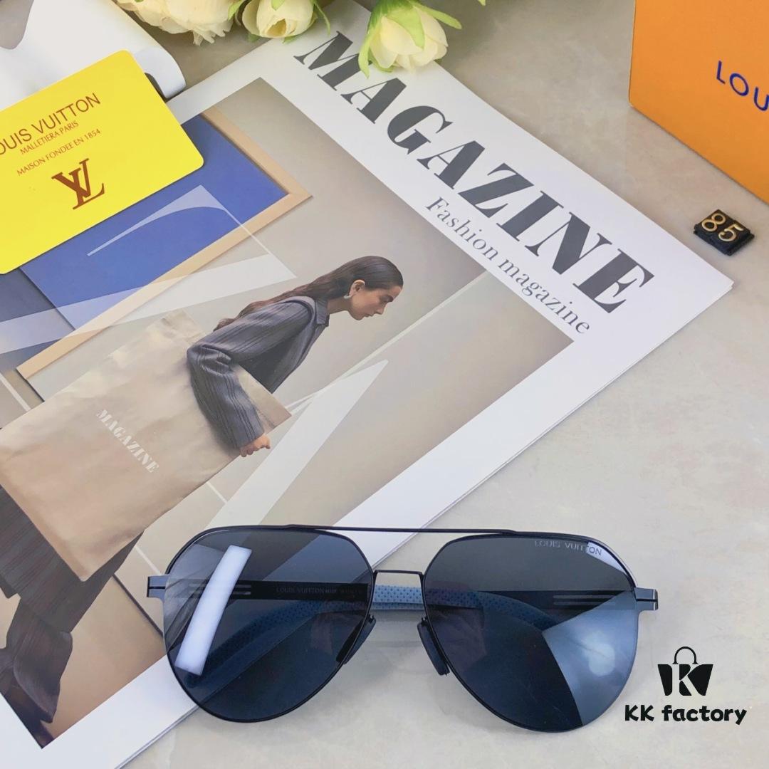 6931af4bccd8ab3d7afa34f9 Louis Vuitton Summer New Arrival Polarized Sunglasses for Men, European and American Style Double-Bridge Pilot Nylon Outdoor Fishing Frog Eye Sunglasses