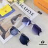 6931af4cccd8ab3d7afa34ff Louis Vuitton European and American Style Double-Bridge Frameless Sunglasses, Ins Aesthetic, High-End Fashion Round Sunnies, Influencer Street Snap Frog Eyewear