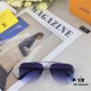 6931af4cccd8ab3d7afa3501 Louis Vuitton European and American Style Double-Bridge Frameless Sunglasses, Ins Aesthetic, High-End Fashion Round Sunnies, Influencer Street Snap Frog Eyewear