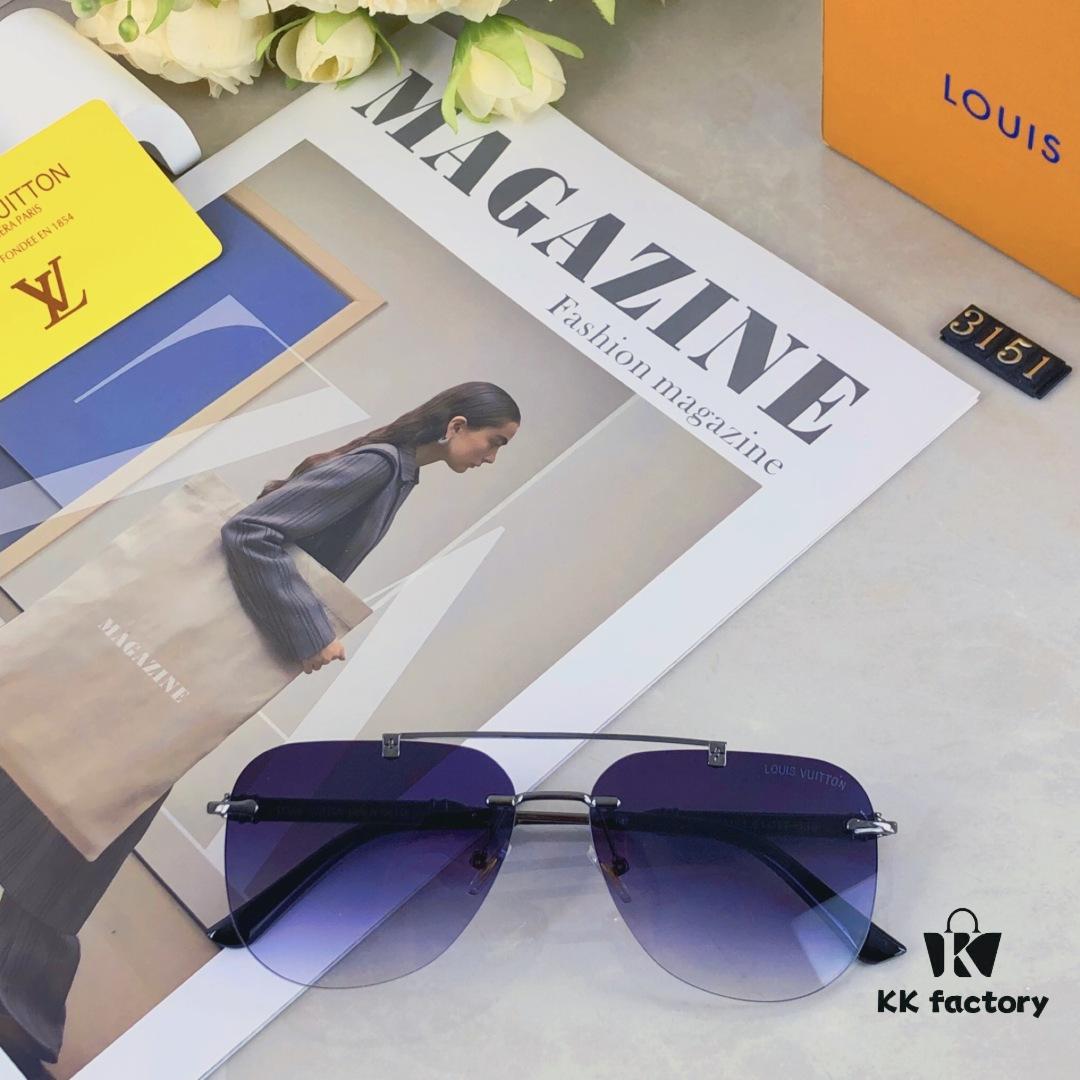 6931af4cccd8ab3d7afa3501 Louis Vuitton European and American Style Double-Bridge Frameless Sunglasses, Ins Aesthetic, High-End Fashion Round Sunnies, Influencer Street Snap Frog Eyewear