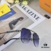6931af4cccd8ab3d7afa3505 Louis Vuitton European and American Style Double-Bridge Frameless Sunglasses, Ins Aesthetic, High-End Fashion Round Sunnies, Influencer Street Snap Frog Eyewear