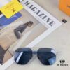 6931af4fccd8ab3d7afa3530 Louis Vuitton Metal Double-Bar Men's Aviator Sunglasses, Stylish Black Polarized UV-Protective Shades